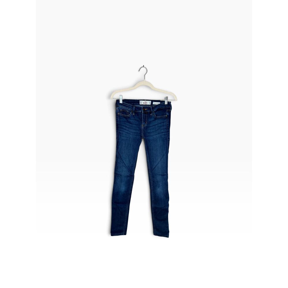 Hollister Women's Low Rise Super Skinny Jeans Dark Wash W26 L30 Size 3R